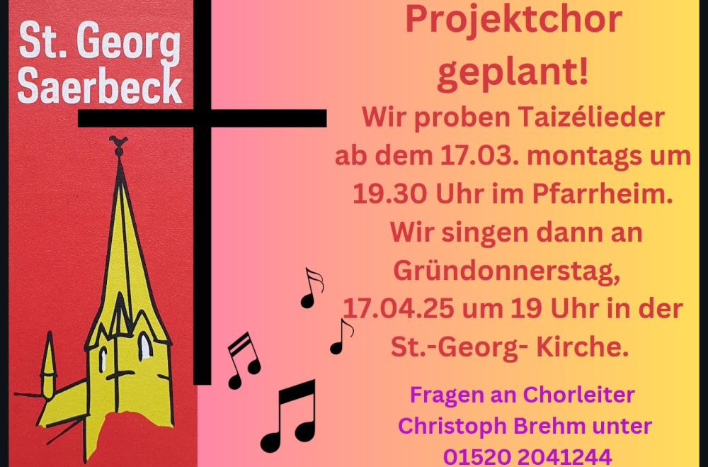 Lust auf Taizé-Lieder – Projektchor ab 17.3.